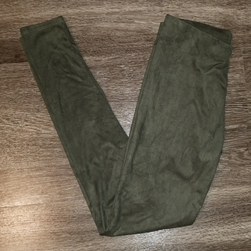 Faux suede leggings